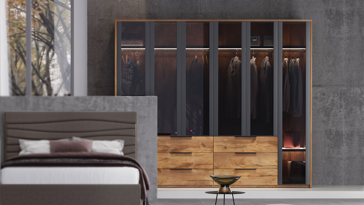 Шкаф Solo Magnum (таксония / стекло)