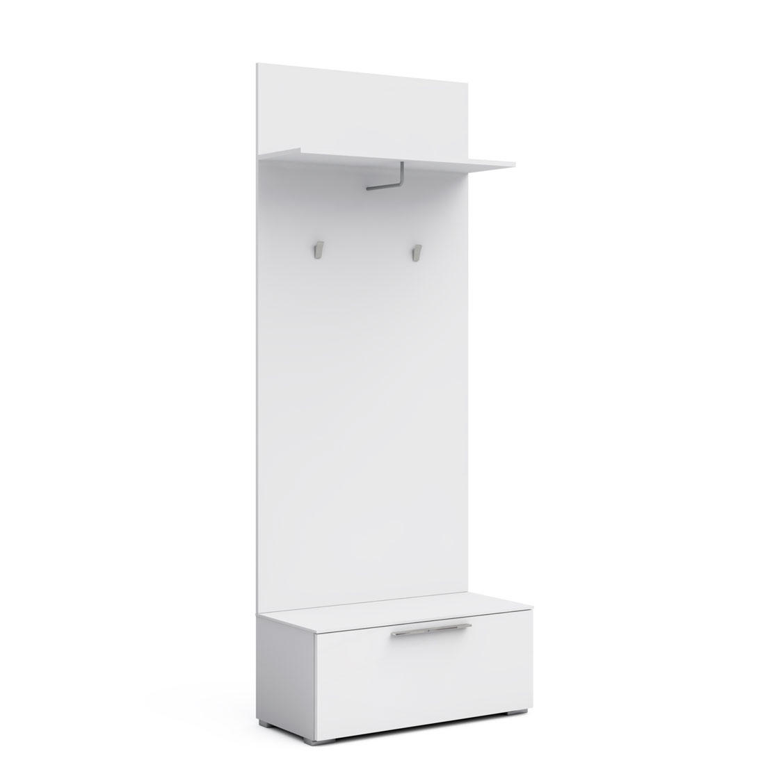 Вешалка с тумбой Solo (белый/белый глянец)