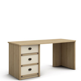 Письменный стол с тумбой Атлантида (дуб Ривьера/карамель)