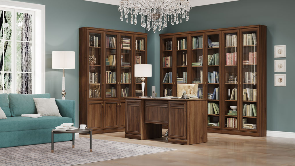 Библиотека Verdi (орех Леванте)