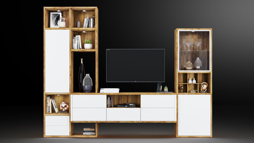 Стеллаж 405.Ilma-KSt-05 (тис Таксония/белый матовый)