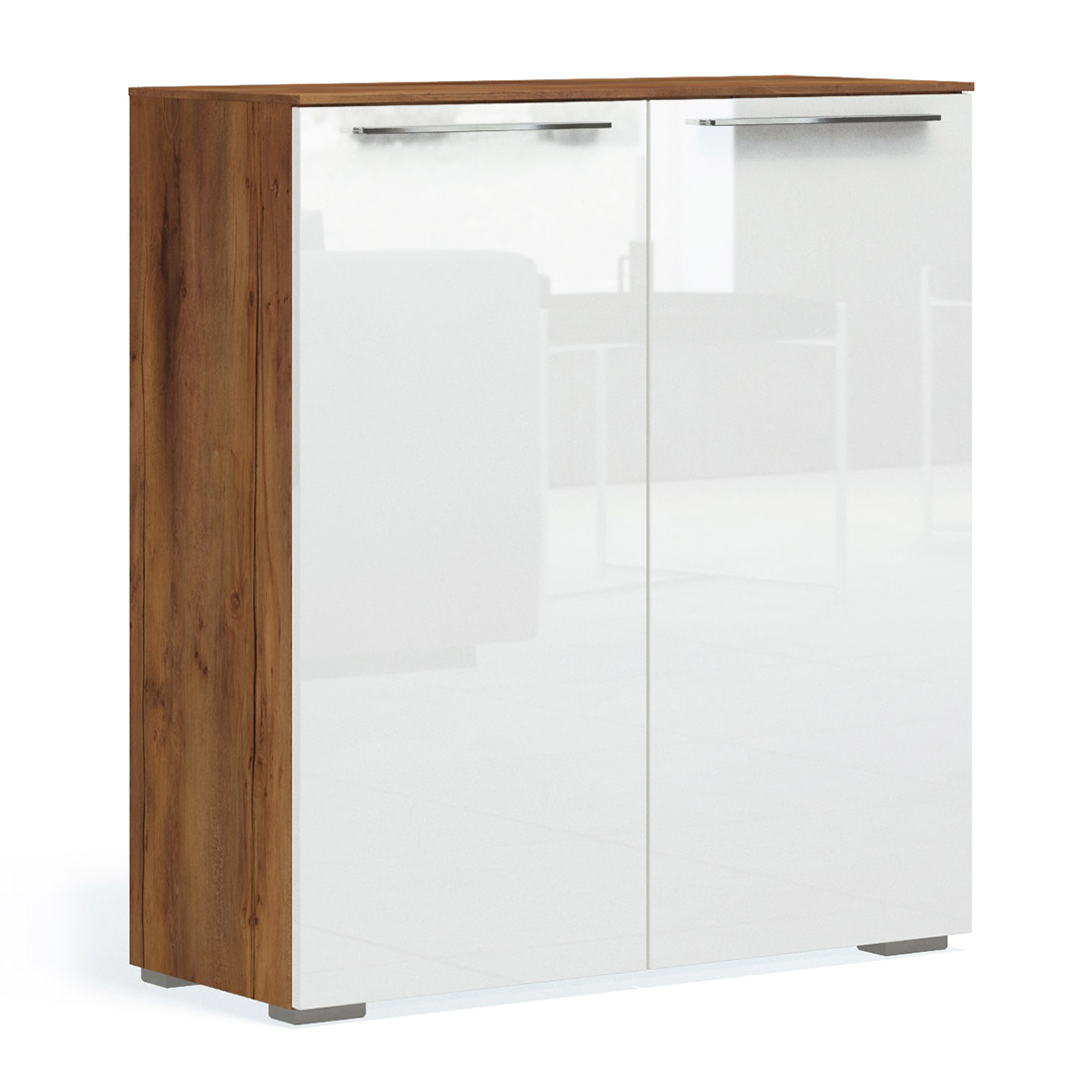 Обувница  2 двери Solo (таксония/белый)