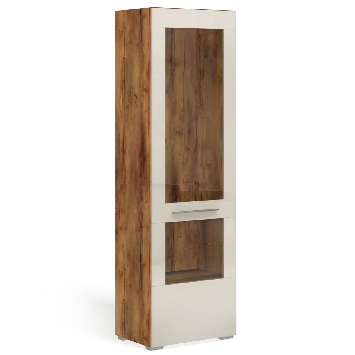 Шкаф-витрина Соло (таксония/моккачино) правый