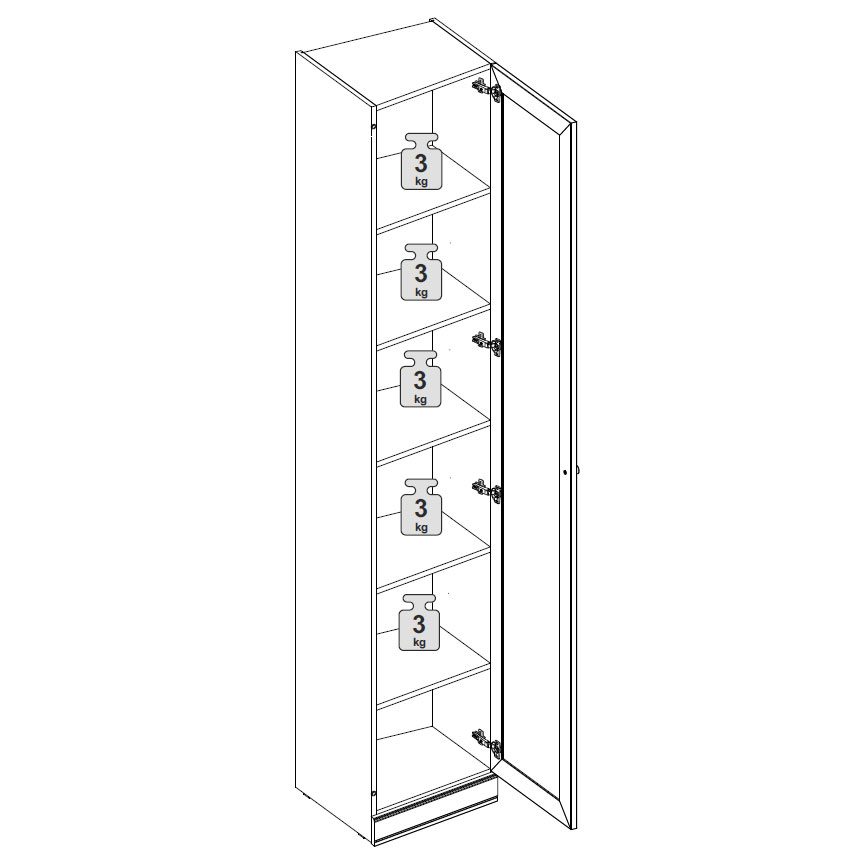 Шкаф переходной Верди (дуб Белуна) правый