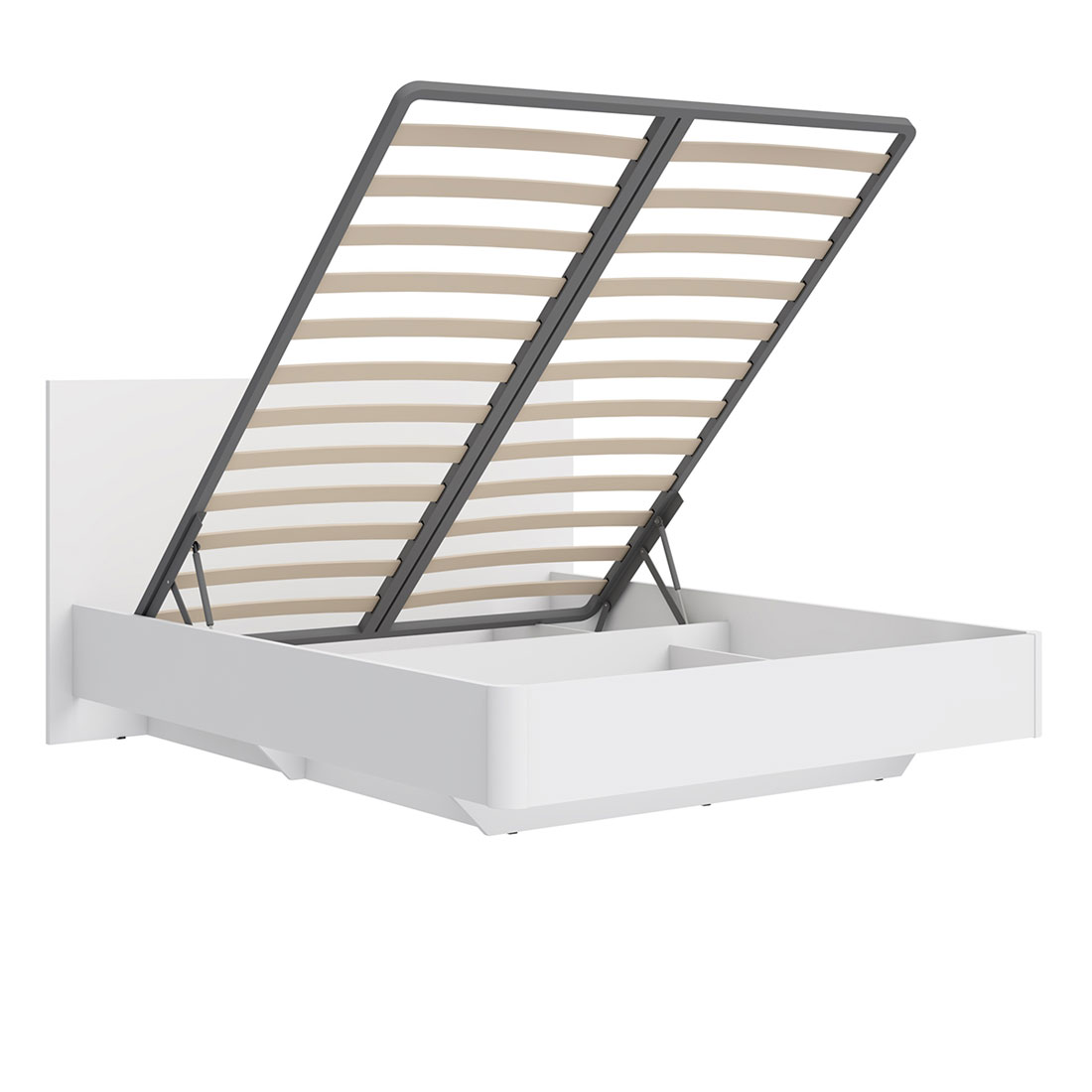 Кровать Соло 160х200 с под. мех. под подушки 04 (белый)