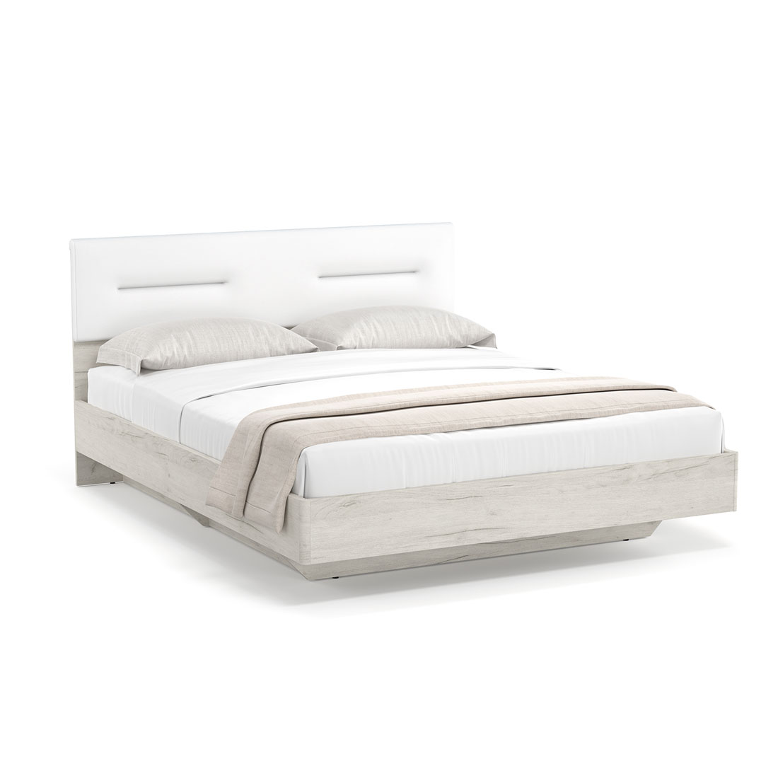 Кровать Napoli-1 с матрасом (Крафт белый)