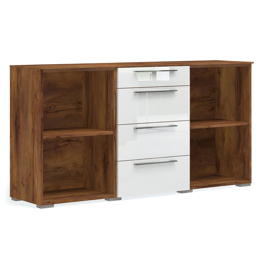 Комод широкий Solo (белый/бетон Grey)