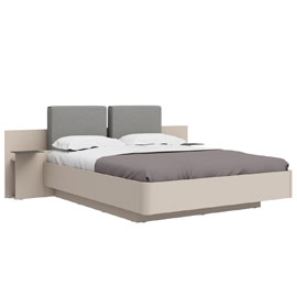 Кровать с ящиком для белья 160х200 Сарино (Кашемир серый)