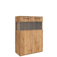 Низкий шкаф-витрина Napoli (Крафт золотой) левый