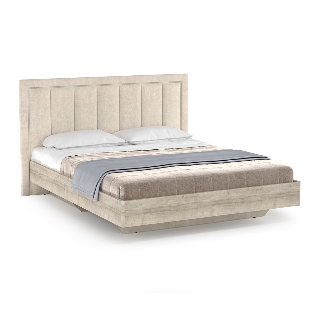 Двуспальная кровать Napoli-2  (Крафт серый)