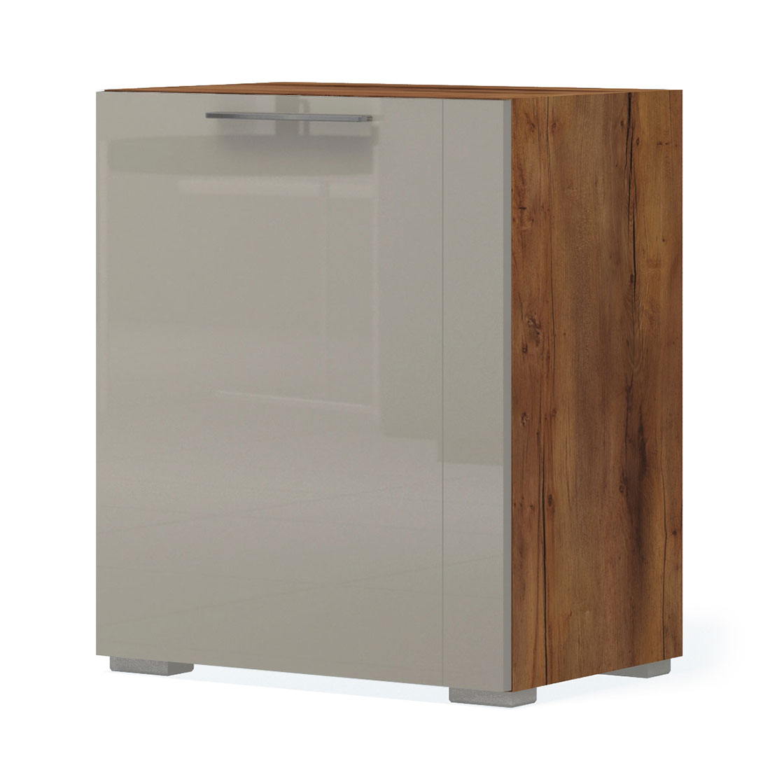 Тумба в гостиную Solo с дверцей (Таксония/моккачино глянец)