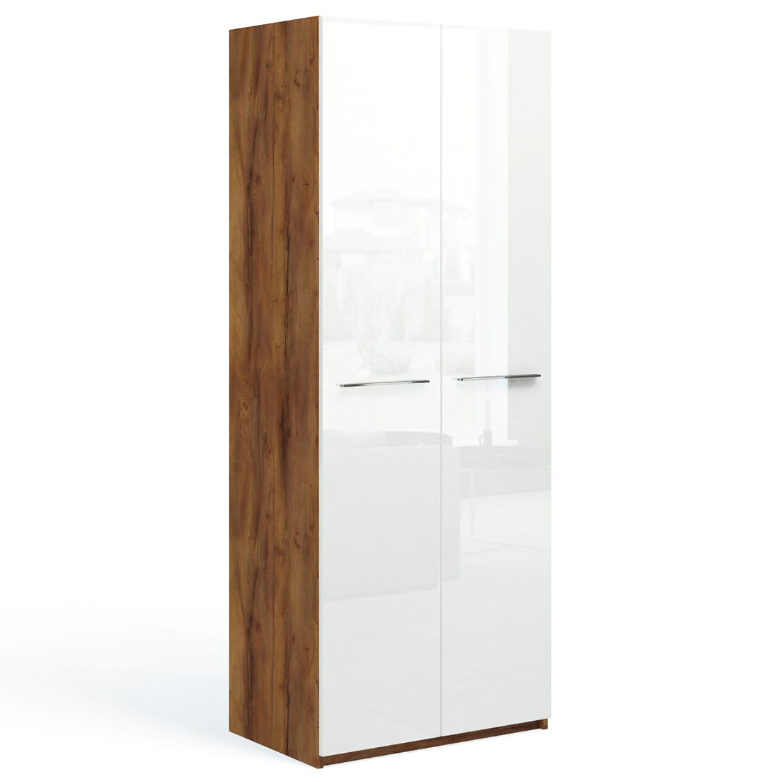 Шкаф двухдверный Solo (таксония/белый глянец)