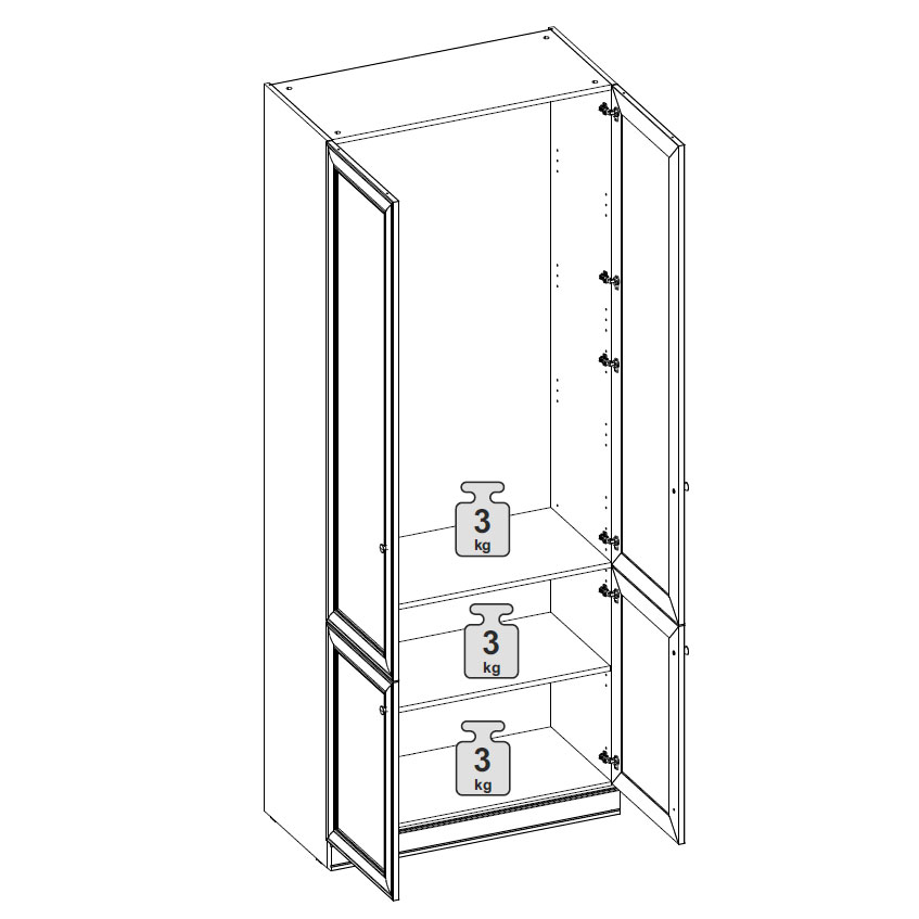 Шкаф-витрина Верди (дуб Белуна)