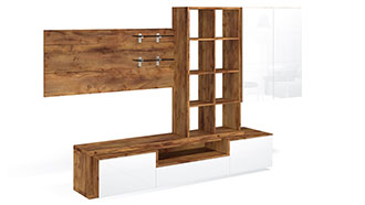 Стенка в гостиную Solo (таксония/белый)