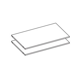 Комплект полок Solo 2 шт. (белый матовый)