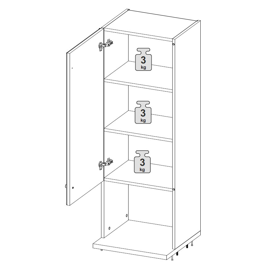 Шкаф-надставка с зеркалом Верди (орех Леванте)