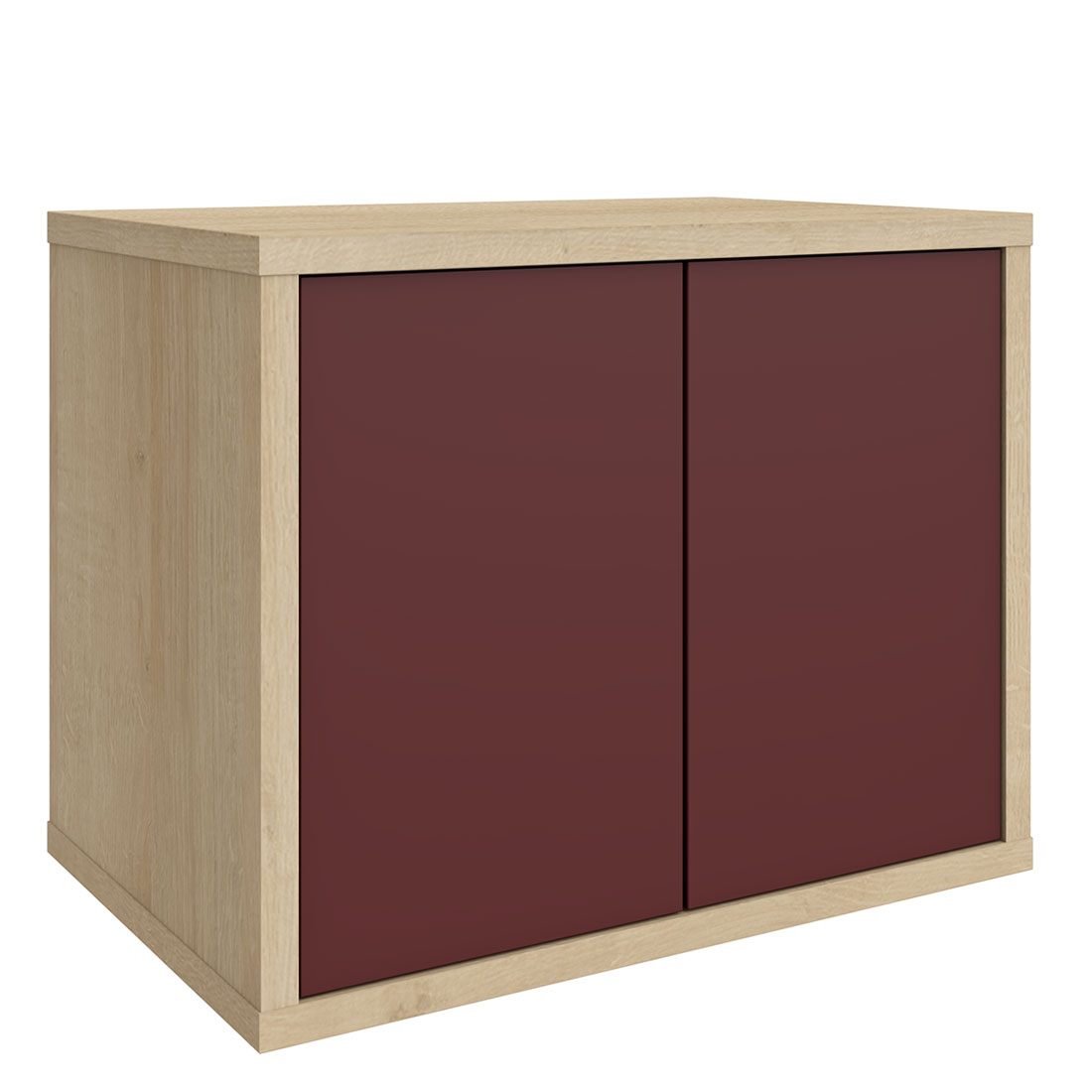 Подвесная тумба 2 двери Илма-3 (дуб Ривьера/Руби Ред)