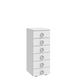 Узкий комод Люмия (Белый матовый)