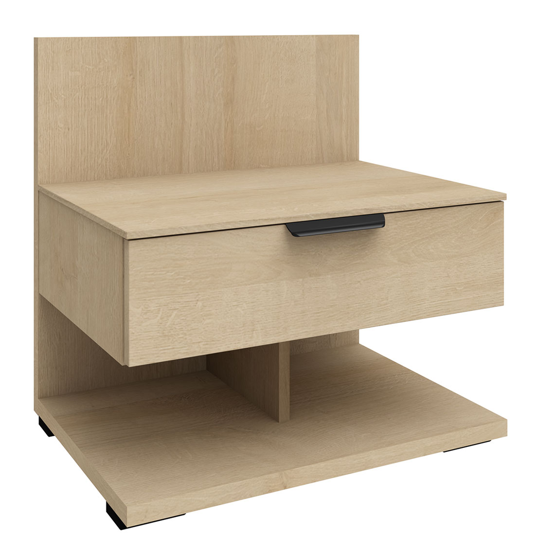 Тумба прикроватная с ящиком Solo (дуб Ривьера/крем)