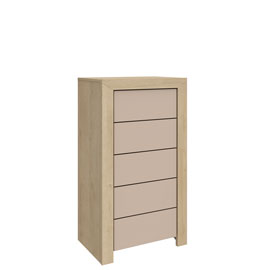 Высокий комод с ящиками Blade (дуб Ривьера/мокко матовый)