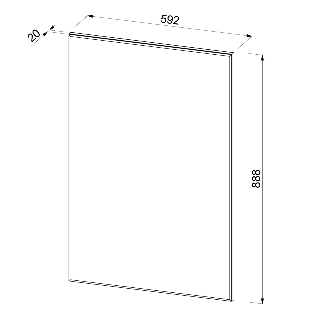 Зеркало настенное Napoli (Крафт белый)