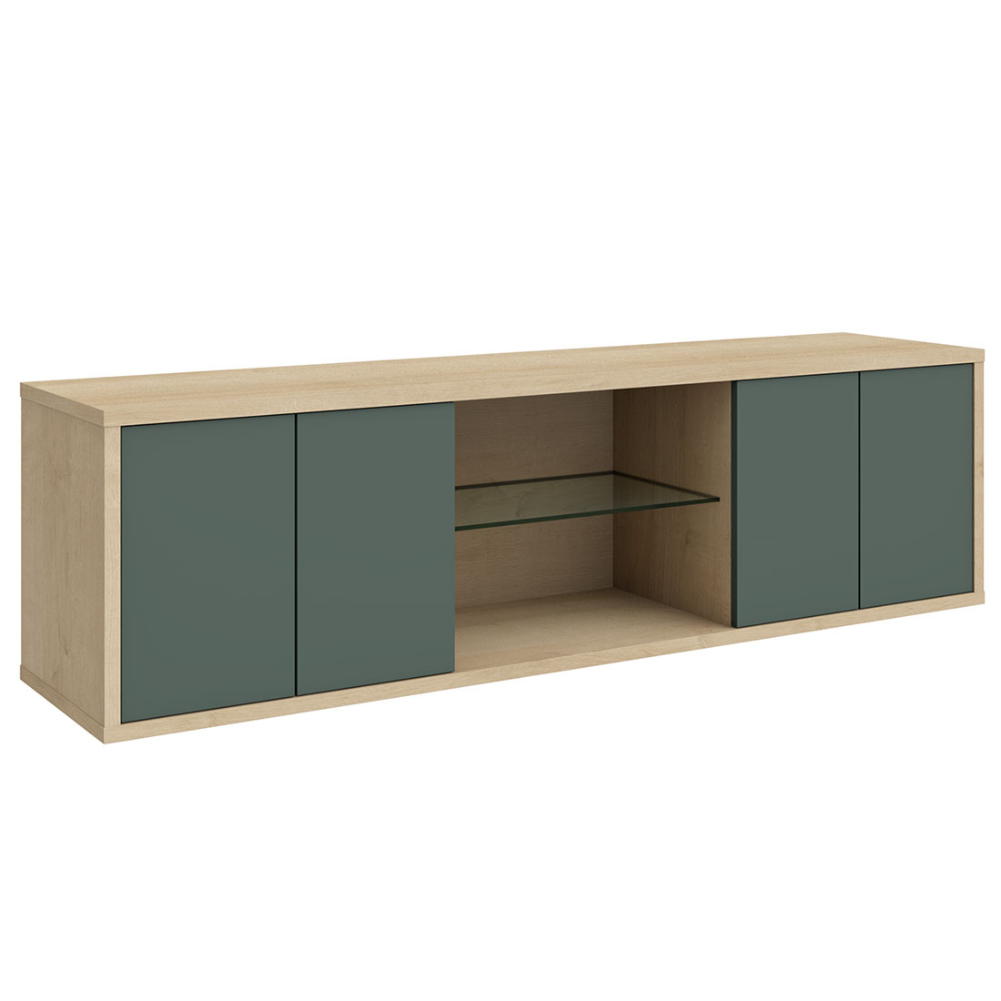 Навесная тумба Илма-3 (дуб Ривьера/Форест Грин)