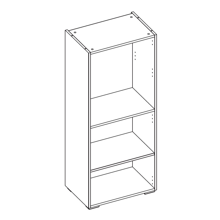 Шкаф-витрина Solo (белый/белый глянец) правый