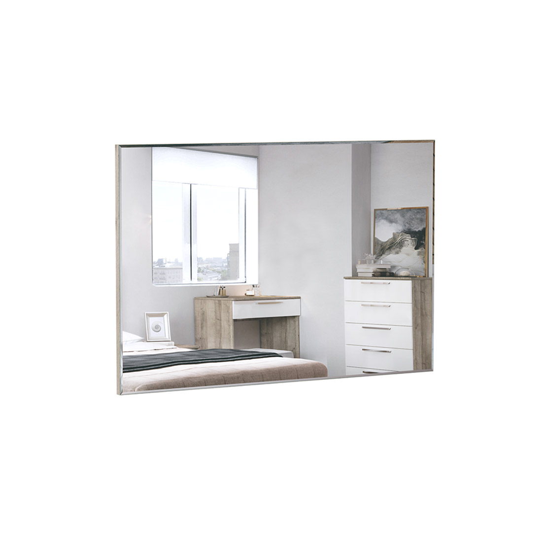 Зеркало настенное Napoli (дуб Крафт серый)