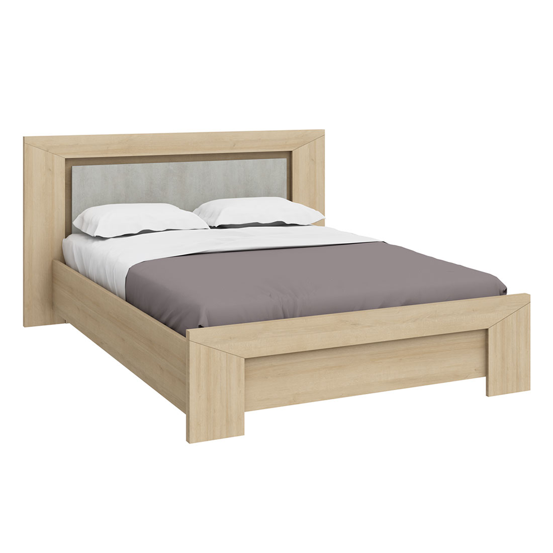 Кровать полуторная 140x200 Блейд (дуб Ривьера/бетон Grey)