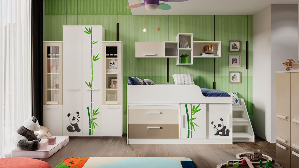 Настенные полки Люмия (Белый матовый/кашемир серый)