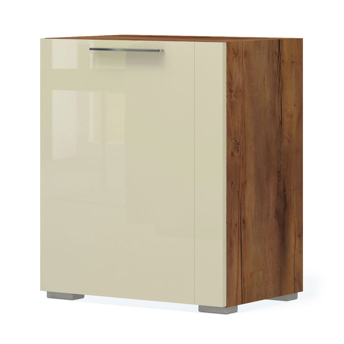 Тумба в гостиную Solo с дверцей (Таксония/глянец крем)