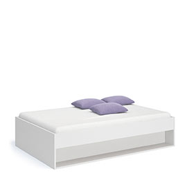 Кровать-тахта с ящиком для белья 120х190 Solo (белый)