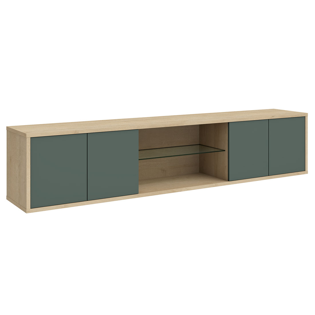 Подвесная тумба Илма-3 (дуб Ривьера/Форест Грин)