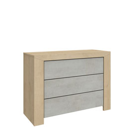 Комод с тремя ящиками Blade (дуб Ривьера/бетон Grey)