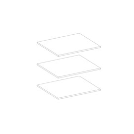 Комплект полок (3 шт.) Верди (орех Леванте)