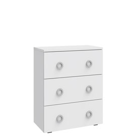 Широкий комод Люмия (Белый матовый)