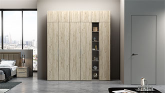 Шкаф с антресолью Наполи (Терра/Крафт серый)