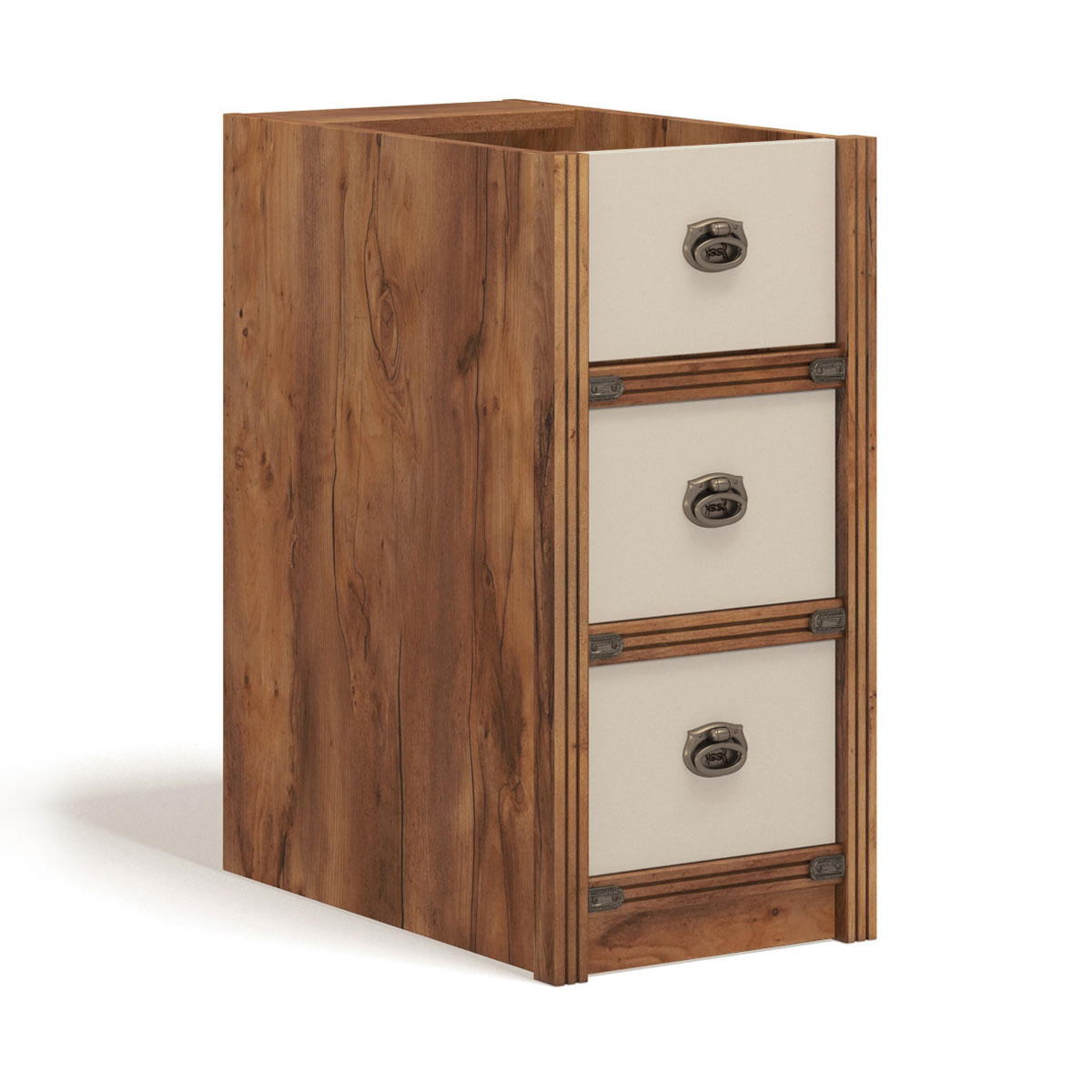 Тумба узкая 3 ящика Лагуна (Таксония/Карамель)