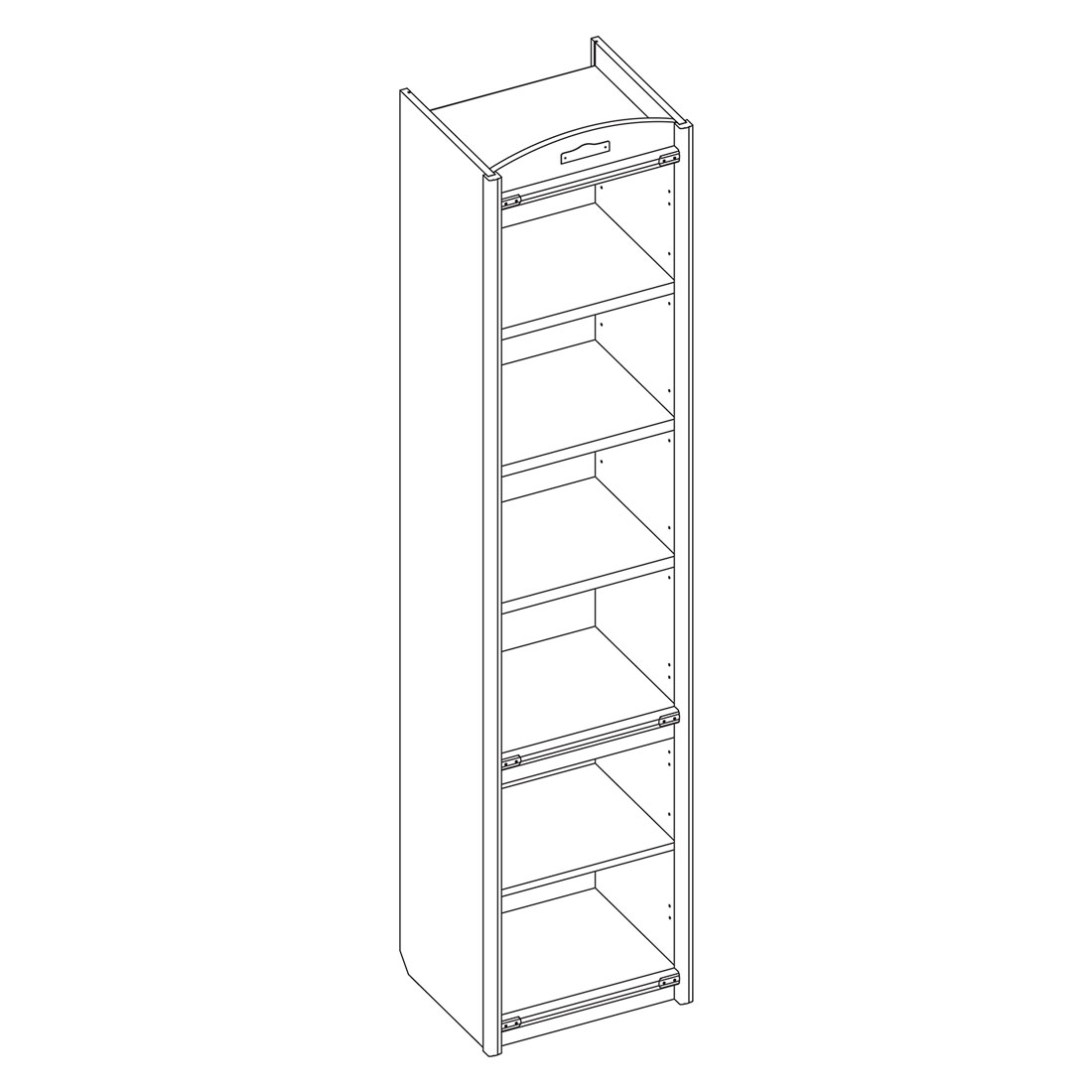 Стеллаж Атлантида (дуб Ривьера)