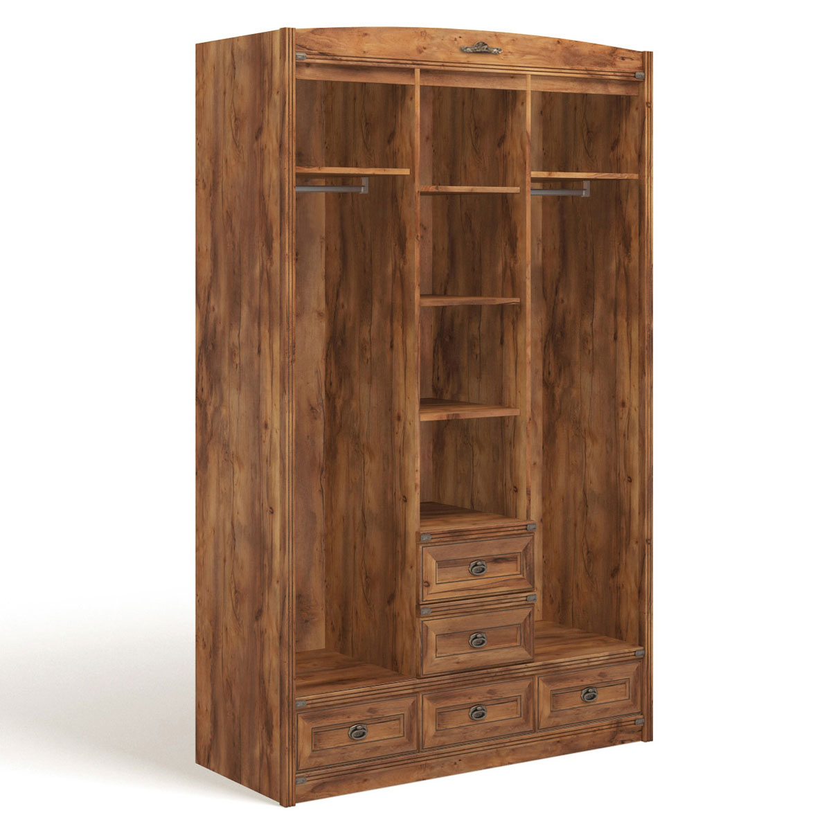 Шкаф трехдверный с ящиками Атлантида "Океания" (рамка таксония)