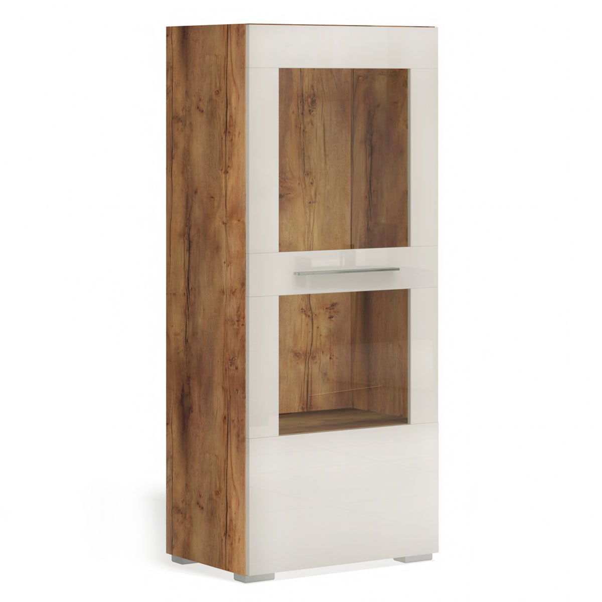 Шкаф-витрина Solo (таксония/моккачино) левый