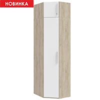 Угловой шкаф с антресолью Наполи (дуб Крафт серый)