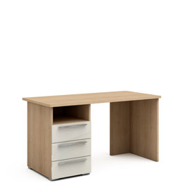 Письменный стол с тумбой 140 см Магнолия (дуб Ривьера/ крем глянец)