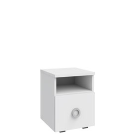 Тумба с нишей 1 ящик Люмия (Белый матовый)