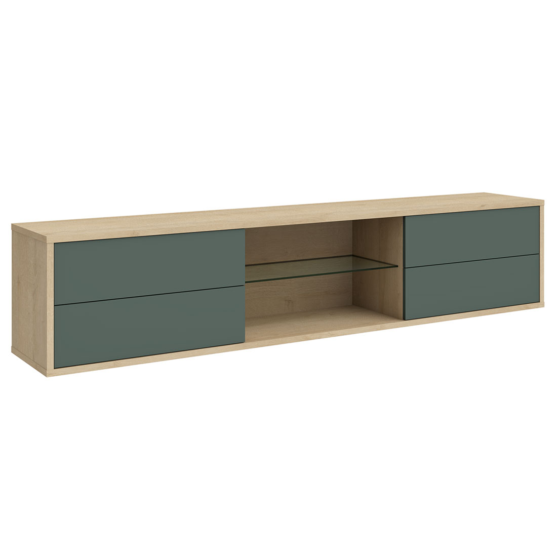 Навесная тумба Илма-3 (дуб Ривьера/Форест Грин)