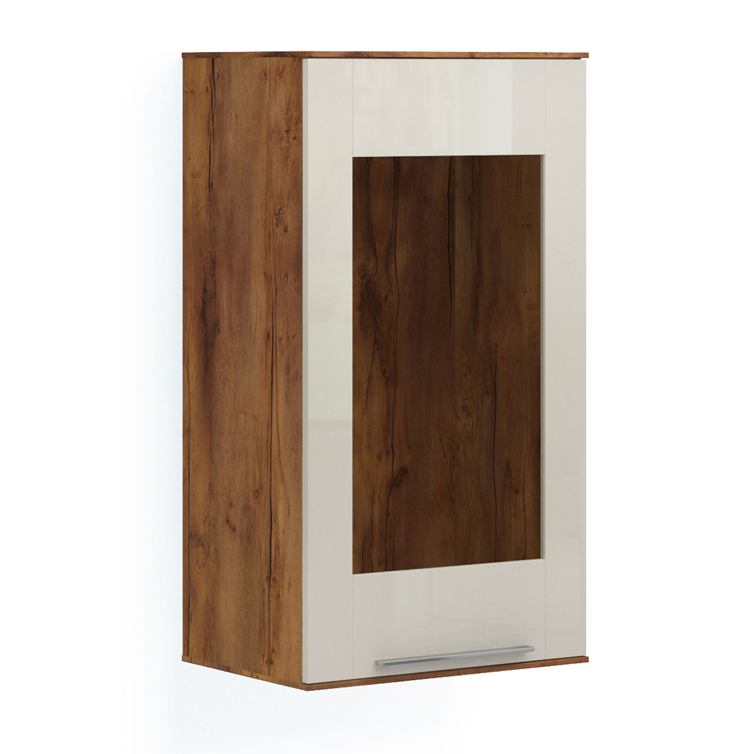 Витрина навесная 1 дверь (таксония/моккачино)