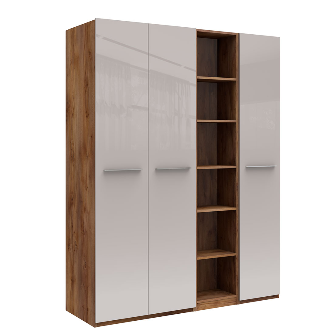 Шкаф для одежды Solo (тис Таксония/моккачино глянец)