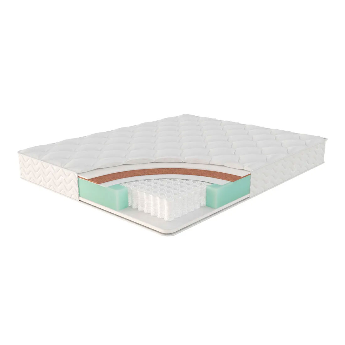 Полуторная кровать Верди с матрасом (орех Леванте)