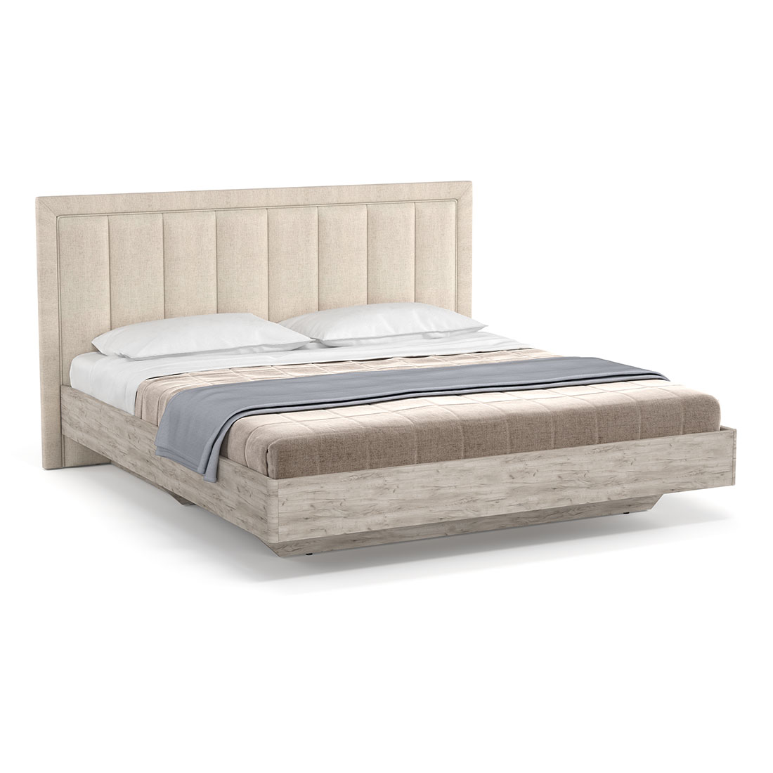 Двуспальная кровать180х200 Napoli-2 (Крафт серый)