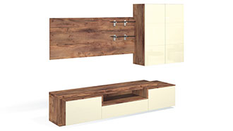 Стенка в гостиную Solo (таксония/крем)